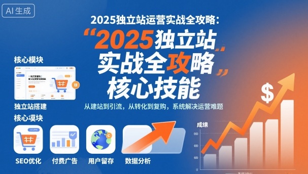 2025独立站运营实战全攻略，一站式掌握独立站运营核心技能-千帆网赚